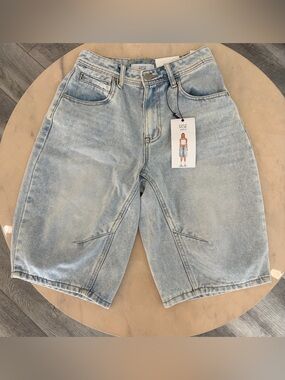 Rise Supply Co. Barrel Leg Bermuda Shorts.